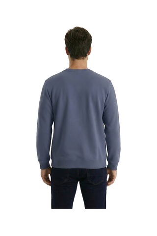 Goffra Erkek Focus Esnek Kumaş Yumuşak Dokulu Günlük Sweatshirt Mavi M401-r0342-03 Mavi