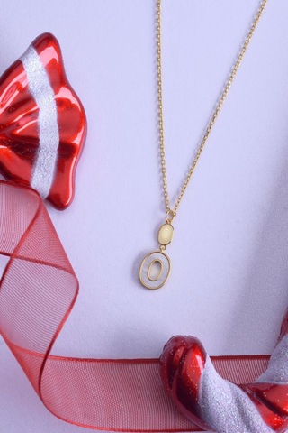 Innuendo Jewelry 925 Ayar Gümüş O Kolye Altın