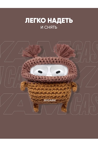 Yamcase Airpods Uyumlu 3 İçin Kılıf, Kulaklıklar İçin Peluş Kılıf 143640293 Kahverengi