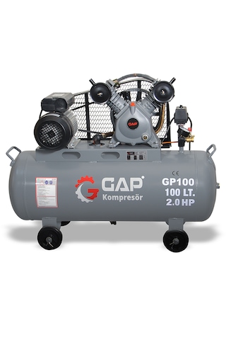 Hava Kompresörü Pistonlu 100lt 2 Kafa 8 Bar 2 Hp Gp-100