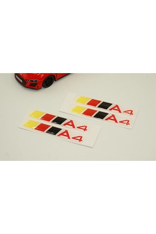 Audi A4 Logo Motor Kapağı Damla Silikon Plaka Logo Arma Amblem Ye