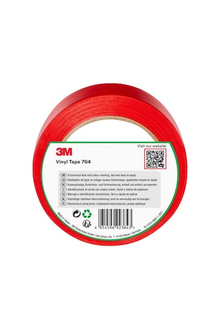 3m 764ı Kırmızı Genel Amaçlı Vinil Bant 50 Mm X 33 Mt