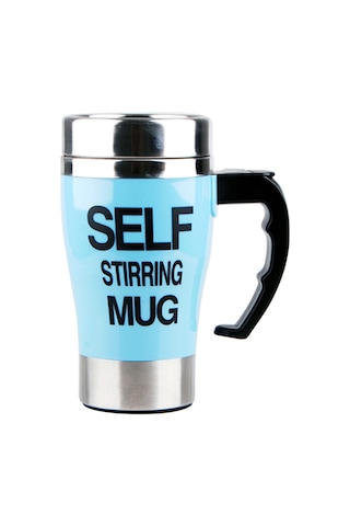 Yaleker 350ml Otomatik Karıştırıcı Bardak - Çelik Paslanmaz Kahve, Süt, Protein Tozu Ve İçecekler İçin Akıllı Elektronik Karıştırıcı Kadeh Mavi