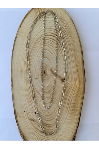 Paytak Moda Gümüş Rengi Zincir Kolye Unisex Zincir Kolye Pytkznckly239 Gümüş