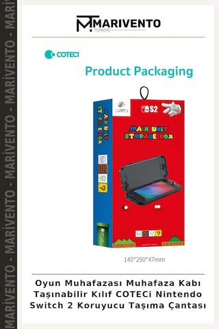 Oyun Muhafazası Muhafaza Kabı Taşınabilir Kılıf Coteci Nintendo Switch 2 Koruyucu Taşıma Çantası