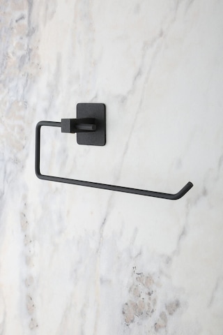 MultiStore Kare Yapışkanlı Siyah Kağıt Rulo Havluluk, Peçetelik, Yapışkanlı Tasarım, Banyo Askısı