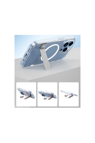 Wiwu Apple Uyumlu iPhone 14 Kılıf Standlı Magsafe Wireless Şarj Özellikli Wiwu Aurora Serisi Kapak ZORE-270345
