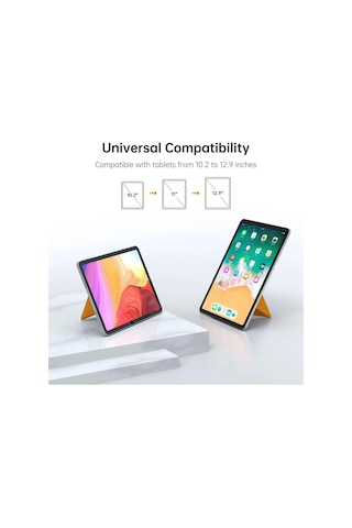 Novoo Rt10 Açı Ayarlı Katlanabilir 10" İnç Ve Üzeri İçin Ultra Slim Tablet Standı Turuncu