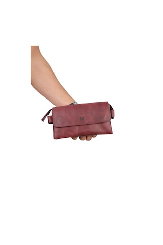 Mft Leather Hakiki Deri Unisex El Çantası Boliva 9874 Tiguan Bordo