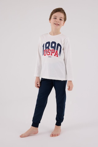 U.S. Polo Assn. U.s. Polo Assn Erkek Çocuk Beyaz Pijama Takımı Us2203-c-v1