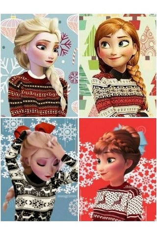 Elsa Şekerli Yenilebilir Kağıda Resimli Pasta  ve Dekoru Baskısı