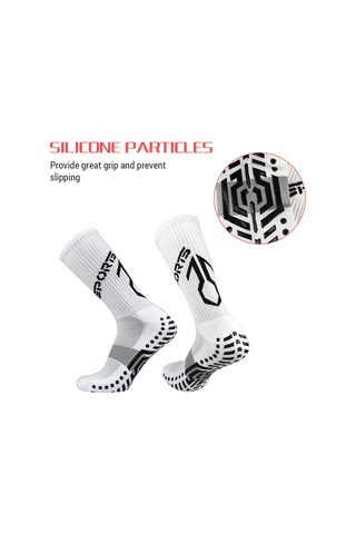 Reedark Profesyonel Antipatik Futbol Çorabı - Lastik Pad Teknolojisiyle Kayma Engeli, Spor Ve Gündelik Kullanım İçin Siyah