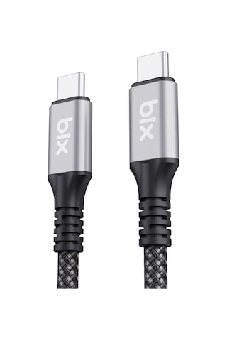 Bix Usb4 Thunderbolt 3/4 Uyumlu Usb-c If Sertifikalı 240w 40gbps 8k 60hz Uhd Hızlı Şarj, Data Ve Görüntü Aktarım Kablosu 1 Metre