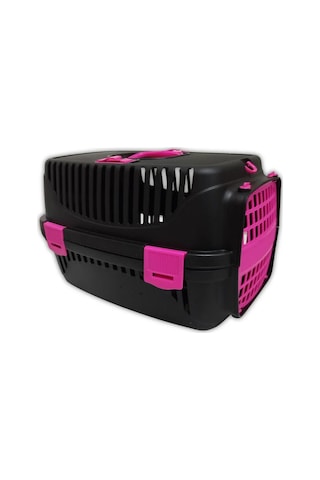 Pribor Kedi Köpek Evcil Hayvan Taşıma Çantası Box Orta Boy Çok Fonksiyonlu Siyah-pembe