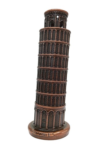 Vintage Metal İtalya Pisa Kulesi Antik Bakır 18 Cm