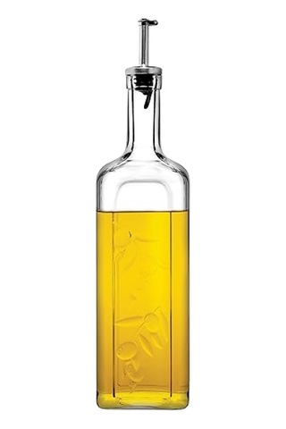 Metal Tıpalı Şeffaf Yağlık Ve Sirkelik, 1 Litre Açık Beyaz
