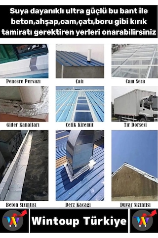 Ultra Güçlü Su Neme Dayanıklı Çok Amaçlı Montaj Onarım İzolasyon Tamir Bantı Siyah 48 Mmx10 Mt 5 Adt