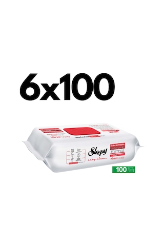 Sleepy Easy Clean Kiraz Çiçeği Yüzey Temizlik Havlusu - 100 Yaprak 6 Adet Tekli