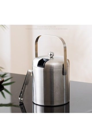 Maoyaya Lichen Taşıma Sapı Çift İzoleli Paslanmaz Çelik Buz Kovası 5lt