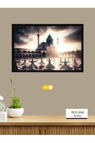 Tablo Pazarı Led Işıklı Tablo - Mevlana
