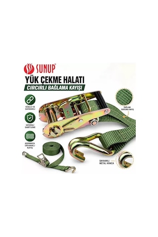 Hubrendy Sh Sunup Sn-37786 10 Metre Yük Çekme Halatı Cırcırlı Bağlama Kayışı Spanzet 2000kg