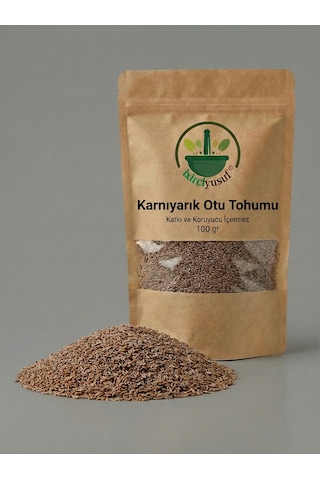İxirciyusuf Karnıyarık Otu Tohumu Karnıyarık Tohumu Psyllium Seeds Plantago Ovata Doğal Tane 100 G