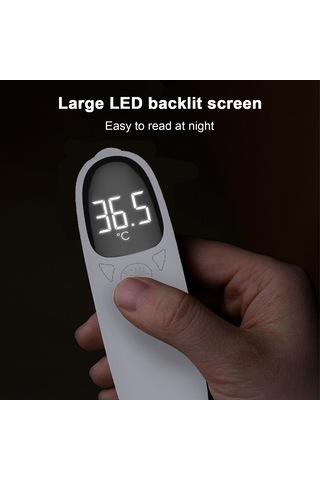 Tenfowee Hızlı Ölçüm Yapan Dokunmasız Dijital Ateş Ölçer - 32 Hafızalı Led Ekranlı Pil Dahil Değil