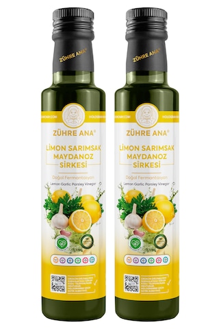Limon Sarımsak Maydanoz Sirkesi Doğal Fermantasyon Lemon Garlic Parsley Vinegar 500 Ml