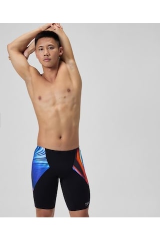 Speedo Training Printed V-cut Jammer Erkek Mayo Siyah