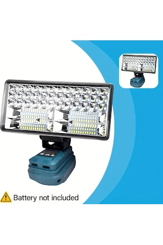 Xuweiwei Makita Pillerine Uygun 20 32 Cm Pilsiz Kablosuz Led Çalışma Lambası Çift Usb Hızlı Şarj Açık Hava Kamp Araba Tamiri Işık