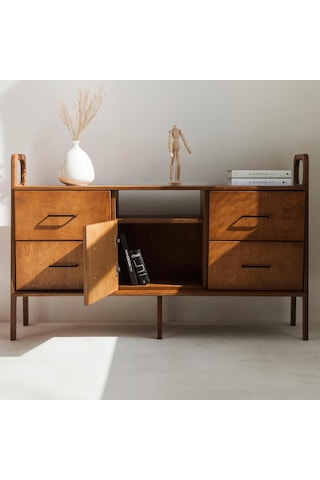 Woodesk Oasis, Ahşap, Dolap Ve Konsol, 140x90, Tik Renk