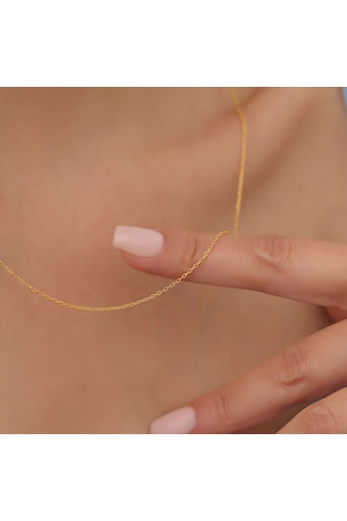 925 Ayar Gümüş 30 Forse Hayalet Kolye Zinciri - C00100 Altın