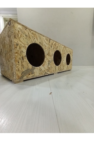 3 Lü Kedi Kulübesi Kedi Yuvası Evi 90 X 36 X 30 Cm