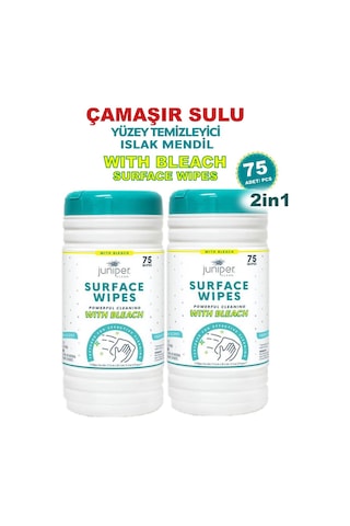 Juniper Clean Çamaşır Sulu Yüzey Temizleyici Islak Mendil 2 Adet 75'li