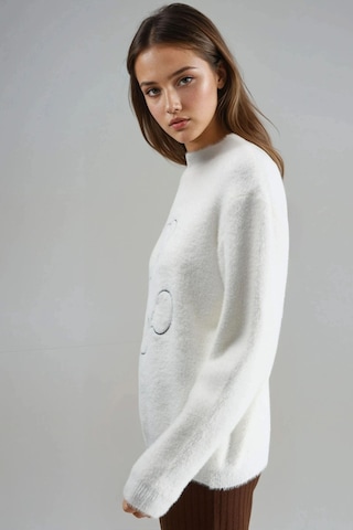 Hiccup My Fashıon Oversize Ayıcıklı Peluş Kazak Beyaz