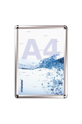 Vıtadisplays 5'li Ekonomik Paket, Alüminyum Değiştirilebilir Çerçeve, Dın A4 Gümüş Rondo, Poster Çerçevesi, Ya Genel