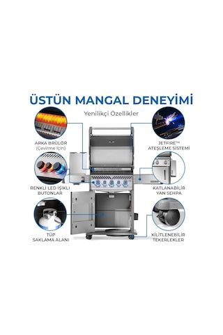 Napoleon Rogue Pro S 425 Rsıb Gazlı Mangal Gri