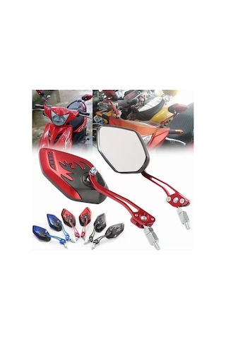 Reedark Motosiklet Dikiz Aynası Geniş Açı Lmk00051b Evrensel Siyah