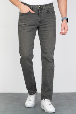 HLT Jeans Erkek Açık Haki Regular Fit Rahat Kesim Esnek Likralı Denim Jeans Kot Pantolon 001