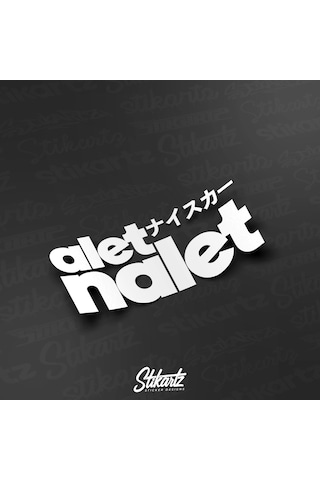 Stikartz Alet Nalet Sticker Mat Siyah - 20 Cm