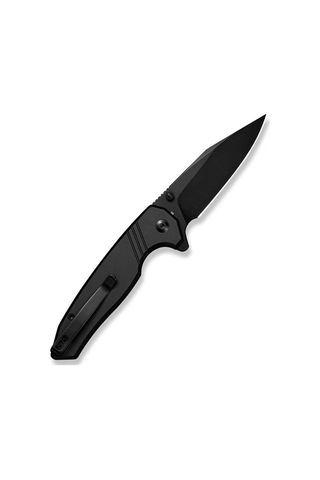 Sencut Selkyris Black Aluminum Handle Black D2 Blade Kamp Çakı Siyah
