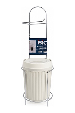 Krt Wc Kağıtlık Metal Krom Ayaklı Plastik Çöp Kovası- 10'li Paket