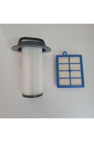 Philips Uyumlu Fc9200 - 9219 Serisi Silindirik Filtre + Hepa Fltre Set