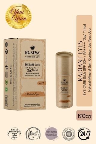 Kuatra Radiant Eyes Göz Çevresi Doğal Mineral Gündüz Bakım Stick Spf 30+ / Pa++++ Renkli Plastiksiz Ambalaj