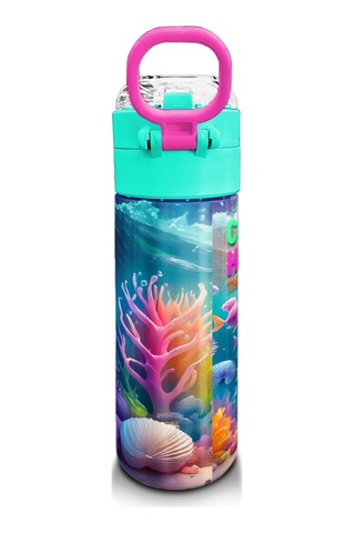 Coral High Kids Denizatı Desenli Pipetli Ve Direkt İçim Çelik Termos 500 Ml 31988 Mor - Lila