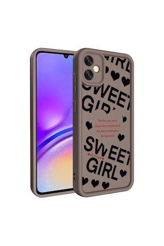 Galaxy A05 Kılıf Kamera Korumalı Baskılı Arka Yüzey Zore Klas Kapak Beyaz