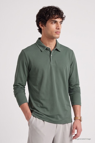 Tommy Life Açık Yeşil Rahat Form Basic Erkek Polo Yaka T-shirt - 88512 Camel