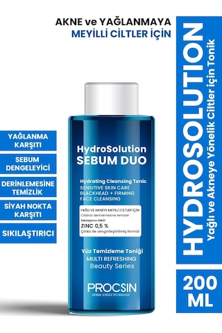 Procsın Hydrosolution Yağlı Ve Akneye Yönelik Ciltler İçin Tonik 200 ML