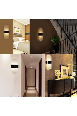 Shineyee Altın Açık Beyaz Dik Açı Led Duvar Lambası - Yatak Odası Mutfak Otel Koridor Dekoratif Işık Gümüş