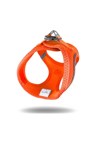 Air-Mesh Küçük ve Orta Irk Kedi Köpek Göğüs Tasması - Yumuşak, Nefes Alabilir, Dayanıklı NEON TURUNCU XS